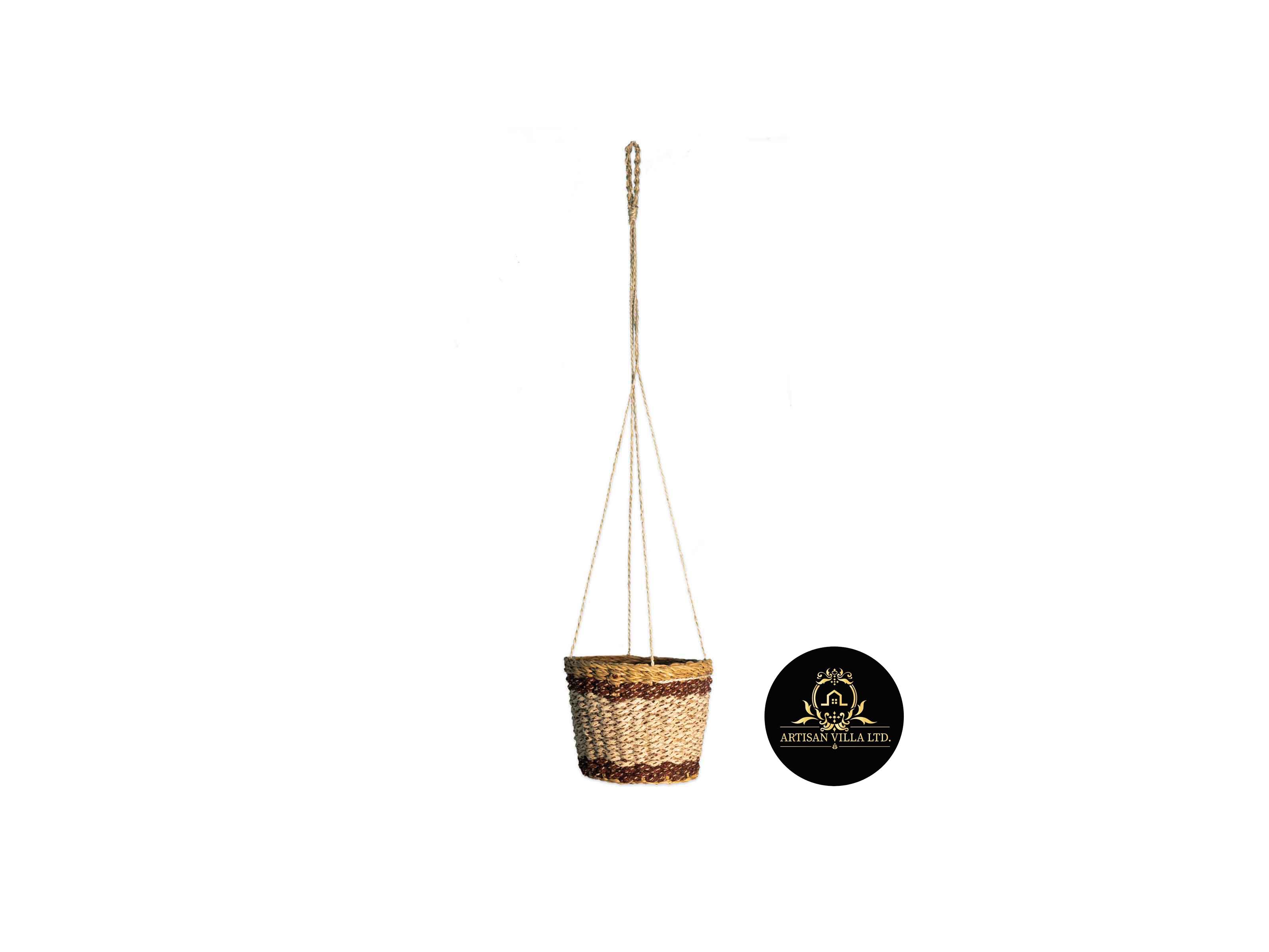 Jute and Seagrass Hanging planter